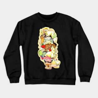 Polar Bear Sundae 80s Japanese Ice Cream shop Crewneck Sweatshirt